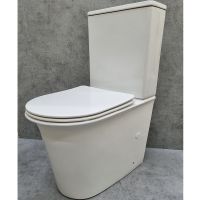 Унитаз компакт CeramaLux 1223A Белый глянцевый с бачком и сиденьем Микролифт — фото 1, Напольные унитазы