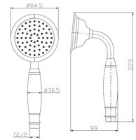 Ручной душ ESKO SSP950Br Бронза Сатин — фото 3, Лейки для душа