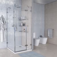 Душевой уголок Aquaton Lax SQR 90х90 R 1AX018SSXX000 профиль Хром стекло прозрачное — фото 3, Квадратные душевые уголки