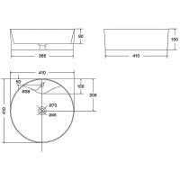 Раковина-чаша Point Виктория 41 PN43065WB Белая с чёрным — фото 5, Раковины
