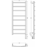 Электрический полотенцесушитель Сунержа Галант 3.0 1000x400 R 31-5801-1040 Черный матовый — фото 2, Электрические полотенцесушители