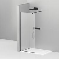 Душевая перегородка CEZARES LIBERTA-L-1-115-C-NERO — фото 3, Душевые перегородки