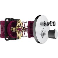 Смеситель для душа AQUAme AQM8802CR с термостатом Хром — фото 1, Для душа и ванны