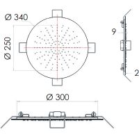 Товар: Верхний душ Remer 357EFM34 Хром - фото 2 Верхний душ Remer 357EFM34 Хром — фото 2, Верхние души