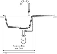 Товар: GRANFEST Мойка UNIQUE 840L 1-чаша+крыло 840*500мм графит арт.GF- - фото 4 GRANFEST Мойка UNIQUE 840L 1-чаша+крыло 840*500мм графит арт.GF- — фото 4, Кухонные мойки