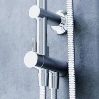 Душевая система Dorff Norma D0712000 Хром Серый — фото 6, Душевые стойки