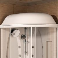 Душевая кабина Radomir Гранд 123x93 L 1-05-1-1-0-1160 профиль Белый стекло прозрачное — фото 3, Душевые кабины