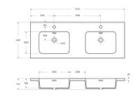 Раковина из искусственного мрамора CEZARES 50211 — фото 2, Раковины встраиваемые сверху