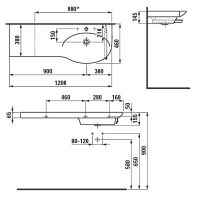 Товар: Раковина Laufen Palace New 120 R 8.1670.5.000.104.1 Белая - фото 4 Раковина Laufen Palace New 120 R 8.1670.5.000.104.1 Белая — фото 4, Раковины