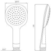 Ручной душ Melodia della vita Standard MKP20538 Белый — фото 4, Лейки для душа