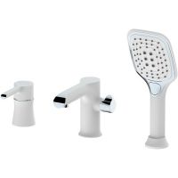 Смеситель на борт ванны Haiba HB80805-8 Белый Хром — фото 1, Смесители на борт ванны