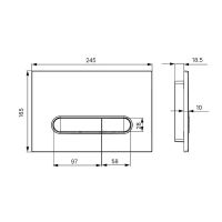 Клавиша смыва Iddis Unifix UNI01WCi77 Белая — фото 2, Кнопки смыва