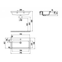 Раковина Creavit Ipek 80 IP080-00CB00E-0000 Белая — фото 2, Раковины