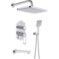Душевая система Lemark Prizma LM3922C Хром — фото 1, Встраиваемые душевые комплекты