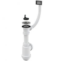 Сифон для кухонной мойки Alcaplast A444-DN50/40 Белый — фото 1, Кухонные мойки, фильтры и аксессуары . Сифоны