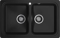 Товар: GRANFEST Мойка STANDART 780K 2 чаши 780*510мм черный арт.GF- - фото 2 GRANFEST Мойка STANDART 780K 2 чаши 780*510мм черный арт.GF- — фото 2, Кухонные мойки