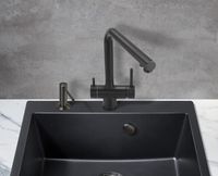 Смеситель для кухни Milacio Ultra MCU.558.TB / черный матовый / поворотный излив / нержавеющая сталь — фото 6, Смесители для кухни