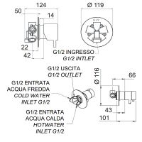 Товар: Смеситель для душа Remer Minimal Thermo NT94C с термостатом Хром - фото 2 Смеситель для душа Remer Minimal Thermo NT94C с термостатом Хром — фото 2, Смеситель для душа