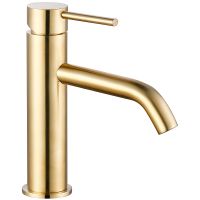 Смеситель для раковины AQUAme Siena AQM6210BG Шлифованное золото — фото 1, Смесители для раковины