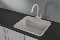 Granula-5601, БАЗАЛЬТ, кухонная мойка, СтандАРТ кварц — фото 1, Кухонные мойки