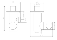 Шланговое подключение ESKO SH805 black Черное матовое — фото 3, Комплектующие для душевого оборудования