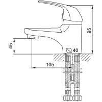 Товар: Смеситель для раковины Melodia della vita Classica MDV40720 Хром - фото 3 Смеситель для раковины Melodia della vita Classica MDV40720 Хром — фото 3, Смесители для раковины