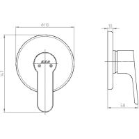Смеситель для душа E.C.A. Luna Хром арт-102167106EX-Y — фото 2, Смеситель для душа