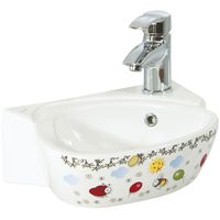 Раковина Creavit Cocuk 38 CK035-00CB00E-FF00 детская Белая с декором — фото 1, Мини-раковины