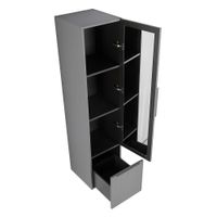 Колонна подвесная с распашной дверью, с зеркалом внутри, одним выдвижным ящиком, реверсивная CEZARES — фото 5, Шкафы для ванной