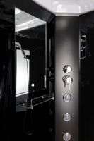 Душевая кабина Niagara Classic NG-6501-14G (90х90х215) средний поддон(26см),черный,стекло тонированн — фото 5, Душевые кабины