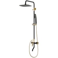 Душевая система Laguraty 7000AX Черный Золото — фото 1, Душевые стойки