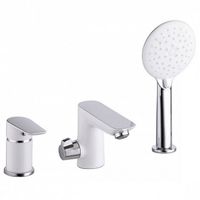 Смеситель на борт ванны Iddis Cloud CLOSB30i07 Белый, хром — фото 1, Смесители на борт ванны