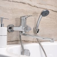 Смеситель для ванны Ростовская Мануфактура Сантехники SL55-006E универсальный Хром — фото 5, Для душа и ванны