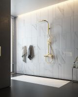 Душевая система Raglo Золото матовое арт-R02.24.03 — фото 3, Душевые стойки