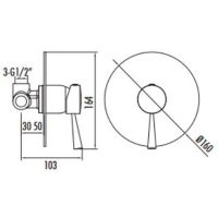 Товар: Смеситель для душа Creavit DFC2098 Хром - фото 2 Смеситель для душа Creavit DFC2098 Хром — фото 2, Для душа и ванны