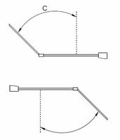Шторка на ванну Good Door Screen 80 FO-80-C-CH профиль Хром стекло прозрачное — фото 3, Шторки для ванной распашные