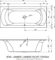 Акриловая ванна Riho Linares 170х75 L B141011005 (BD5400500000000) без гидромассажа — фото 3, Акриловые ванны