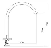 Товар: Смеситель "Cancun" д/кухни, поворотный излив, арт. CN 519 - фото 2 Смеситель "Cancun" д/кухни, поворотный излив, арт. CN 519 — фото 2, Для душа и ванны