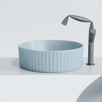 Раковина-чаша Ceramicanova Element 36 CN6057ML Голубая матовая — фото 3, Раковины накладные