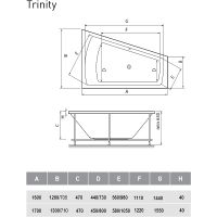 Акриловая ванна Vayer Trinity 170x130 R Гл000006819 без гидромассажа — фото 7, Акриловые ванны