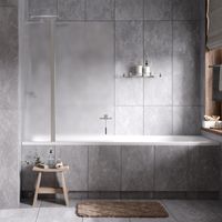 Berkel 48P02-110L Matt glass Fixed Стеклянная шторка на ванну — фото 2, Шторки для ванной распашные