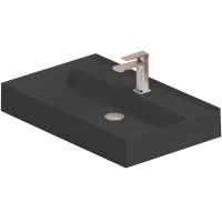 Раковина Artceram Scalino 75 SCL008 17 00 Черная матовая — фото 1, Раковины накладные