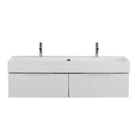 Товар: Тумба подвесная под раковину с двумя выдвижными ящиками CEZARES PREMIUM 55426 Plisse Bianco opaco - фото 1 Тумба подвесная под раковину с двумя выдвижными ящиками CEZARES PREMIUM 55426 Plisse Bianco opaco — фото 1, Тумбы под раковину