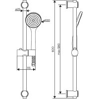 Душевой гарнитур Dorff Comfort D0108000BL Черный — фото 2, Душевые гарнитуры