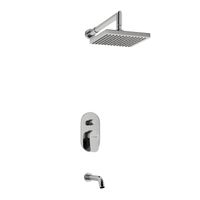 A13028 Встраиваемый комплект для ванны с изливом и верхней душевой насадкой — фото 3, Встраиваемые душевые комплекты