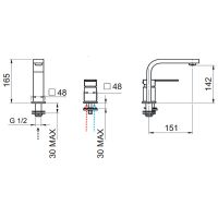 Товар: Смеситель для раковины Remer Qubica Q57 Хром - фото 2 Смеситель для раковины Remer Qubica Q57 Хром — фото 2, Смесители для раковины