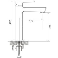 Смеситель для раковины Rose R18G R1811G-1 Золото матовое — фото 9, Смесители для раковины