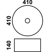 Раковина-чаша CeramaLux 41 J2023 Золотая матовая — фото 2, Раковины