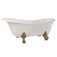 Ванна из искусственного камня Veragio Gialetta 170x80 26928 ножки Бронза — фото 4, Ванны