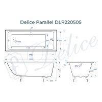 Чугунная ванна Delice Parallel 170x70 DLR220505 без отверстий под ручки и антискользящего покрытия — фото 7, Чугунные ванны
